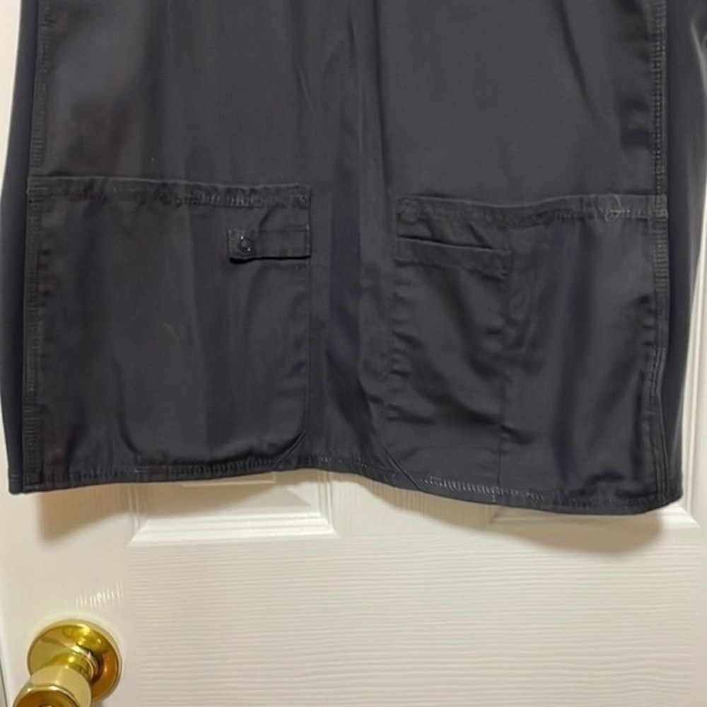Cherokee Flexibles Scrub Top Size Small Pewter Gray Mock Wrap V Neck 2824 - Picture 7 of 9